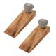 2 Pieces Aluminium Wire Wooden Door Stopper